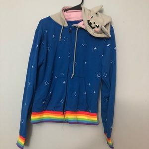 Nyan cat zip up sweatshirt